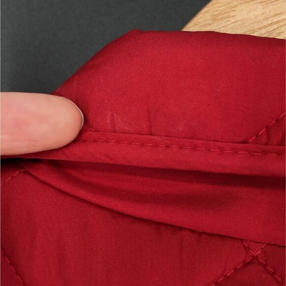 Charter Club Quilted Sleeveless Outdoor Puffer Vest Size L Red - Picture 5 of 7